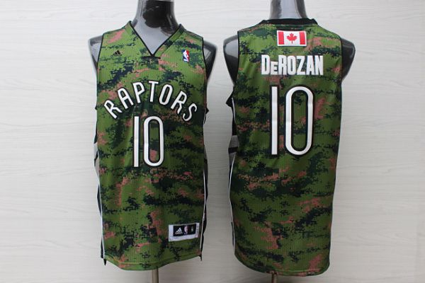 Men Toronto Raptors #10 Derozan Camo Adidas NBA Jerseys